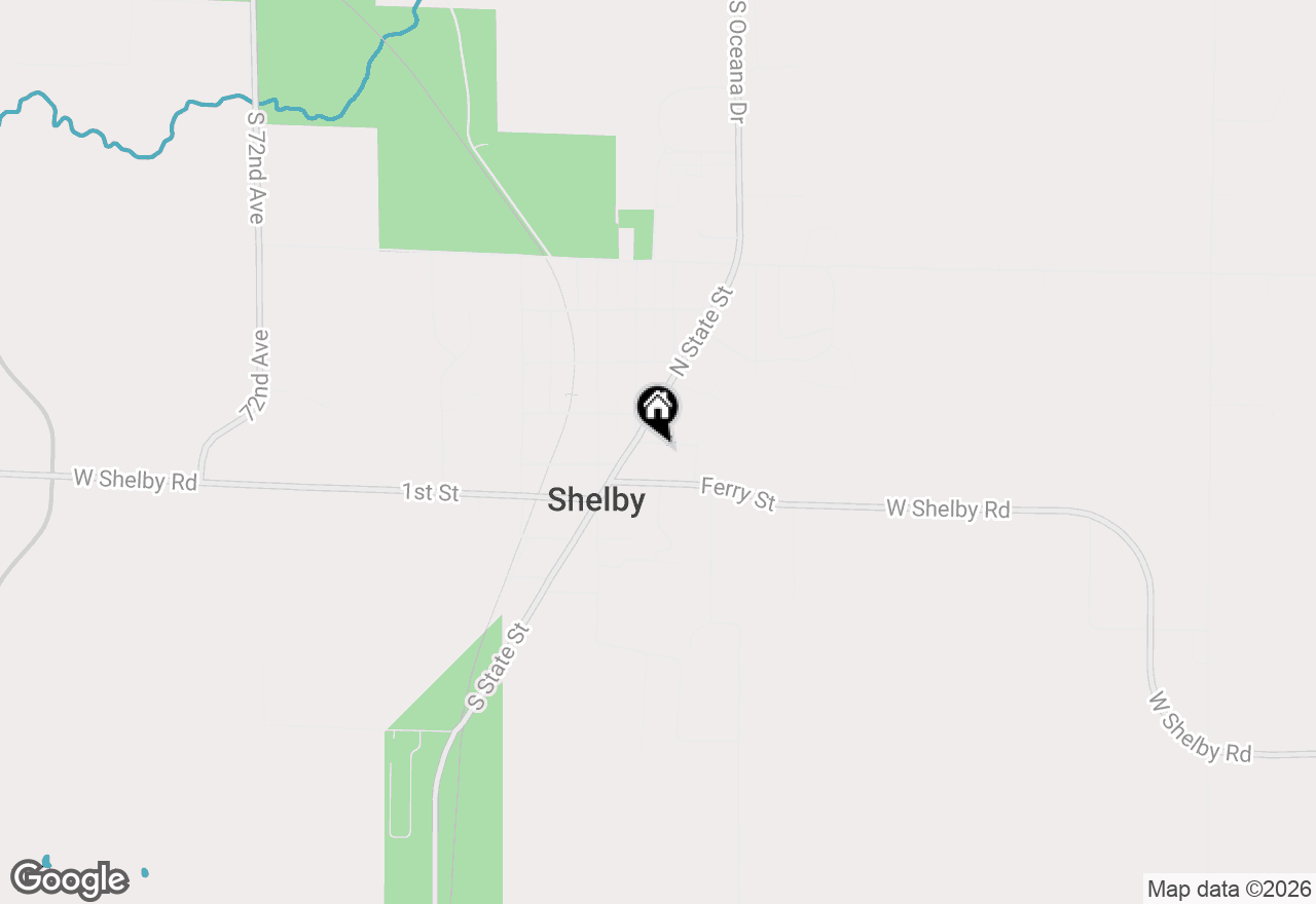 Map of 97 White Street, Shelby, MI 49455