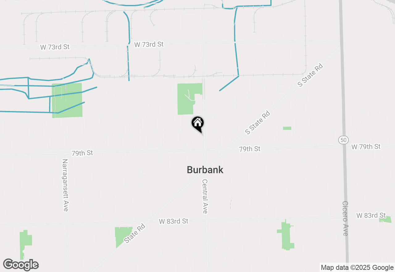 Map of 7807 Parkside Avenue, Burbank, IL 60459
