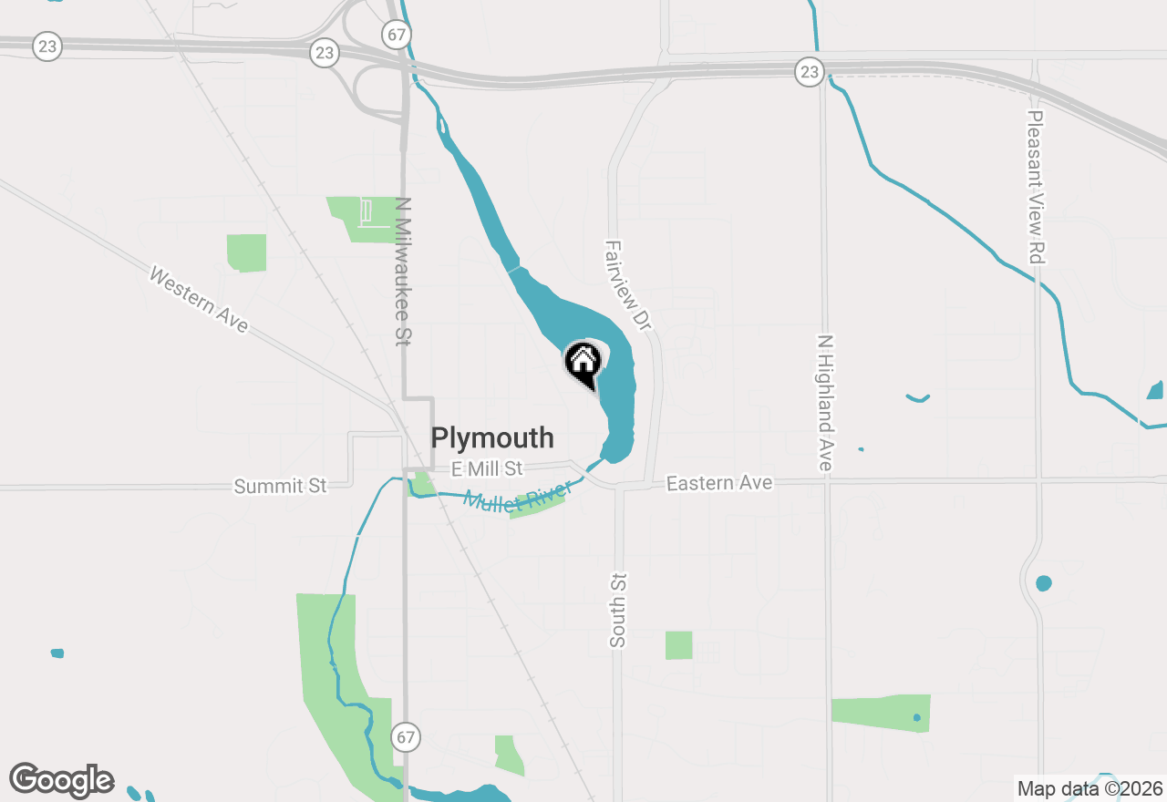 Map of 619 Alfred St, Plymouth, WI 53073