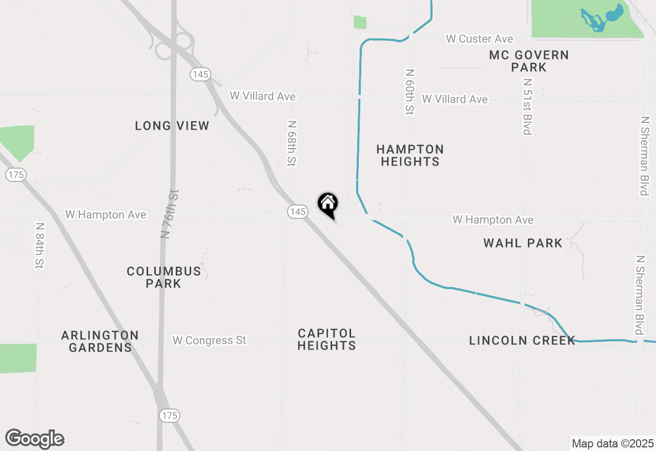 Map of 6457 W Leon Ter, Milwaukee, WI 53218