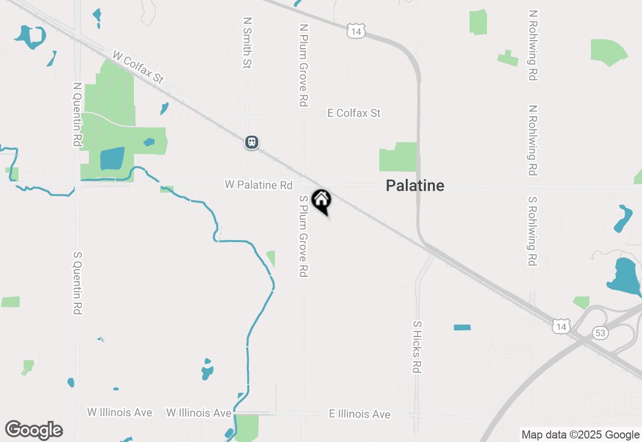 Map of 115 S Hale Street, Palatine, IL 60067