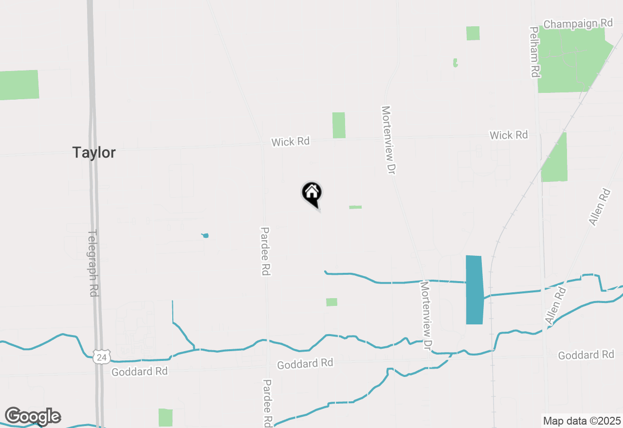 Map of 9709 Roosevelt Street, Taylor, MI 48180