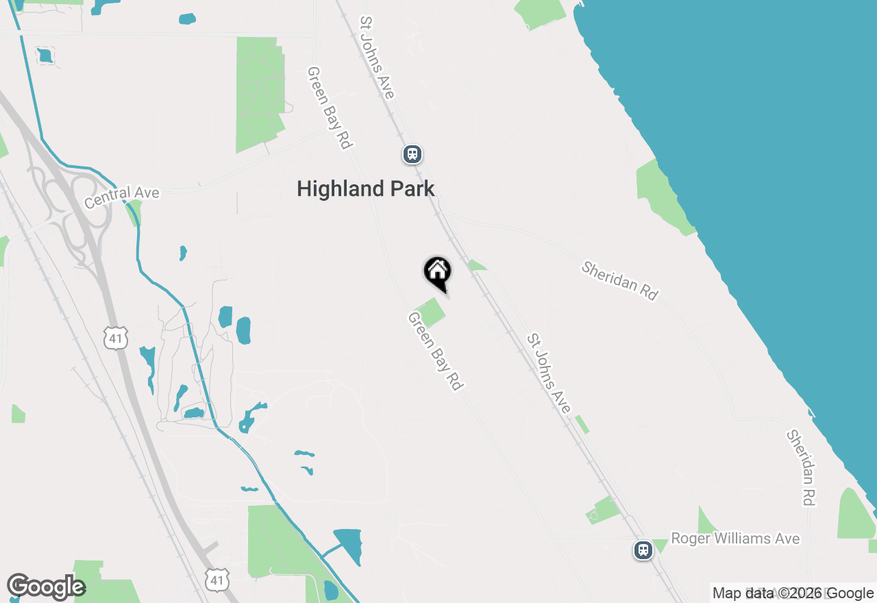 Map of 1303 Glencoe Avenue, Highland Park, IL 60035