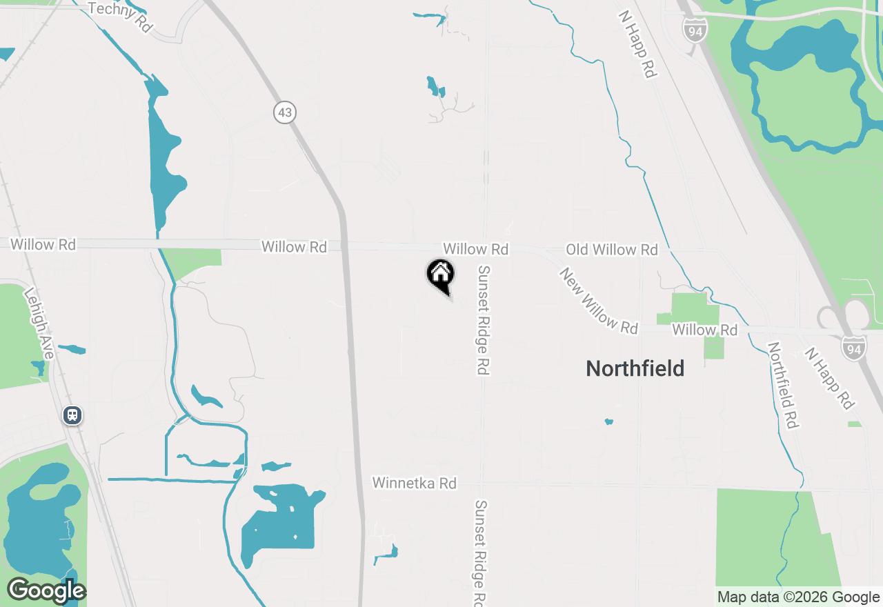 Map of 2335 Pebblefork Lane, Northfield, IL 60093