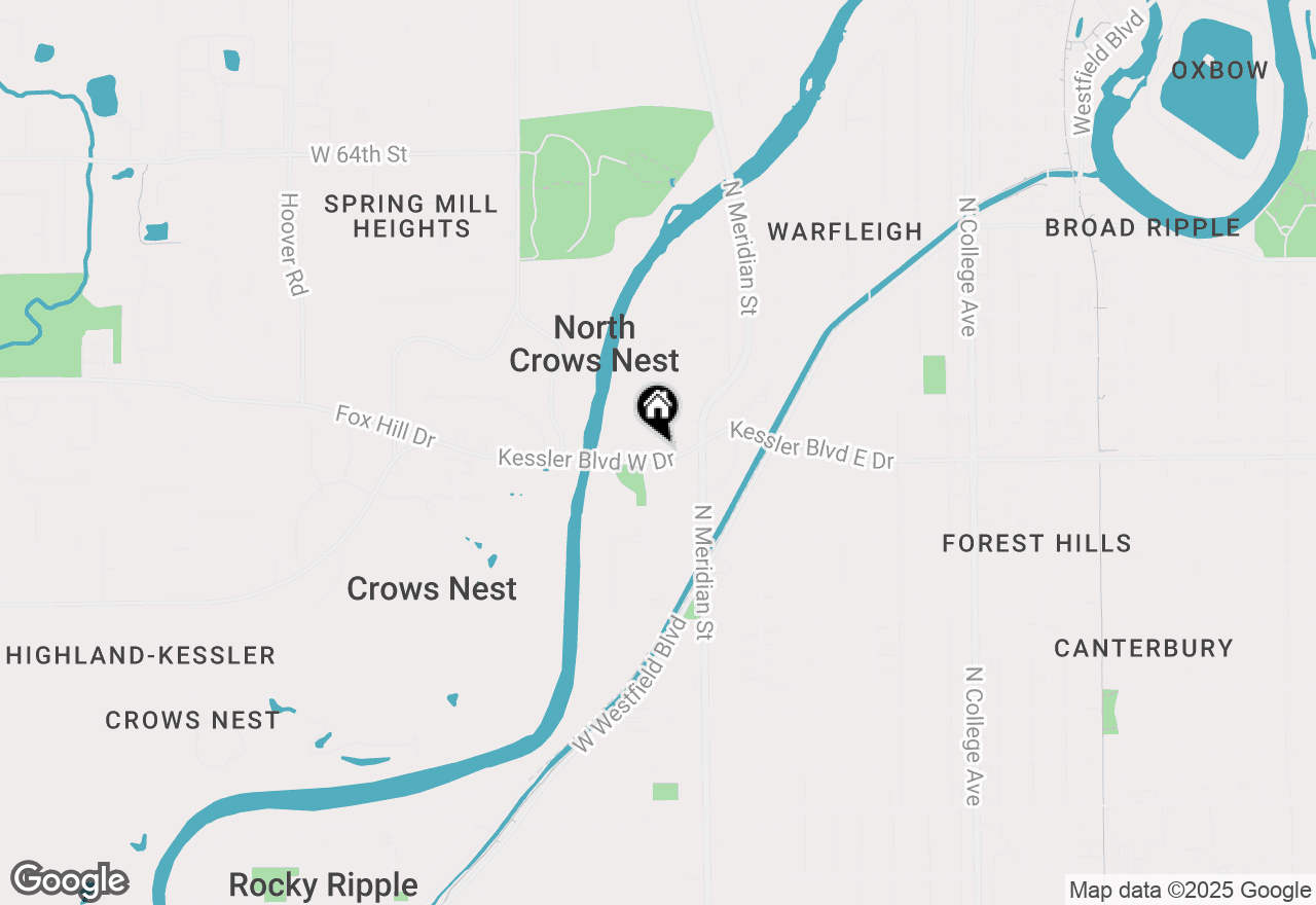 Map of 44 Kessler Boulevard West Drive, Indianapolis, IN 46208