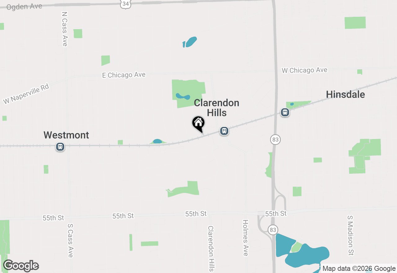 Map of 245 Burlington Avenue #201, Clarendon Hills, IL 60514