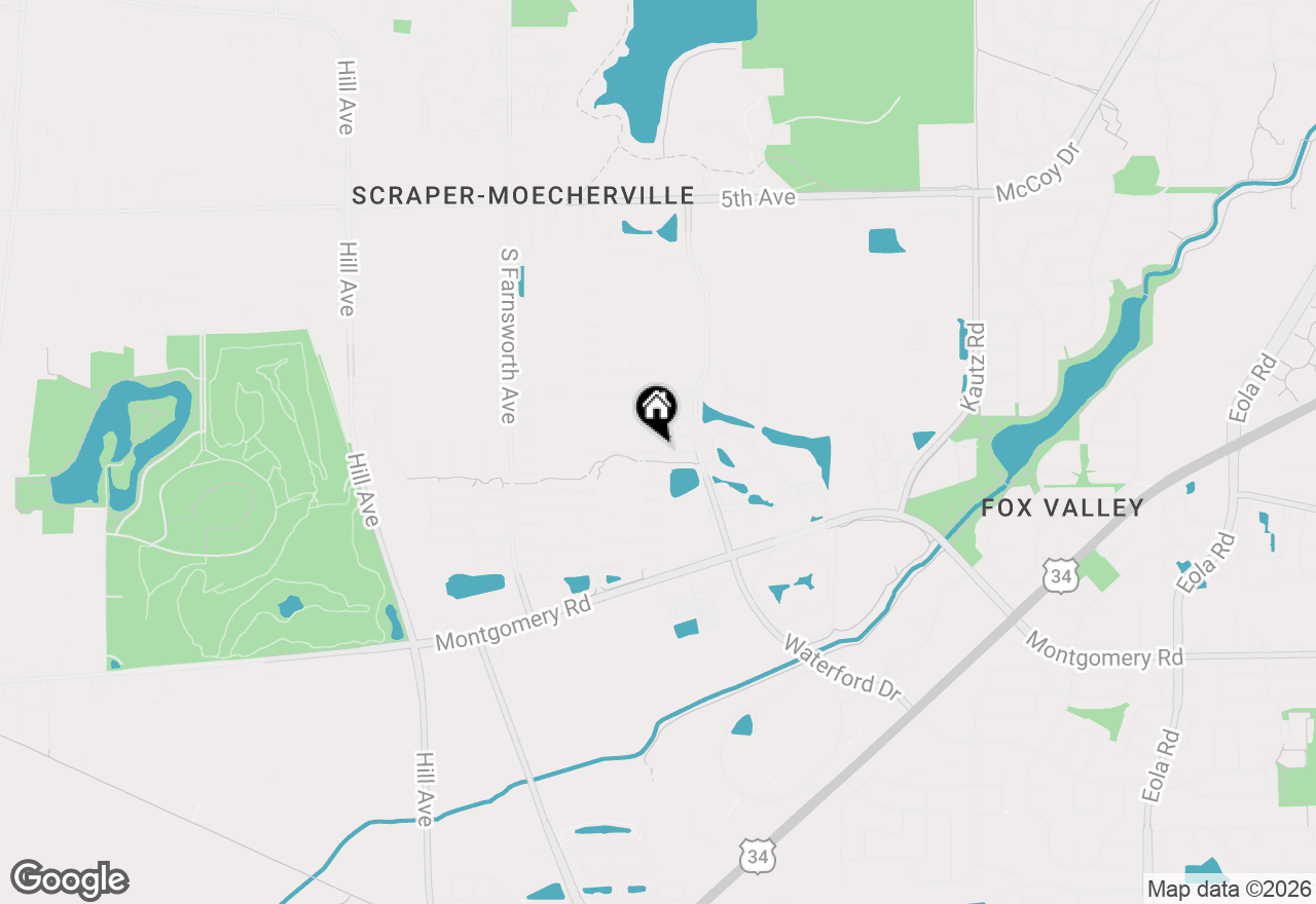 Map of 1678 Walnut Park Lane, Aurora, IL 60504