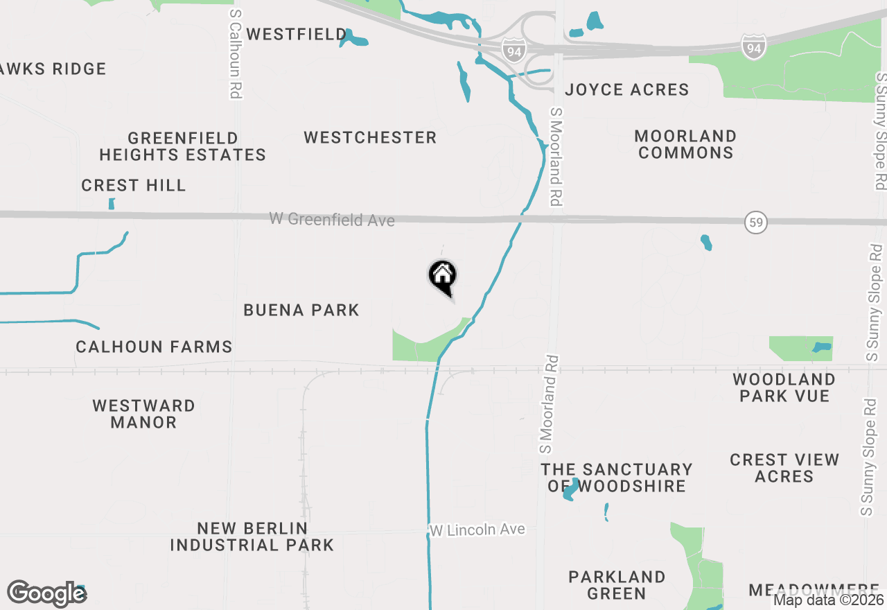 Map of 1646 S Carriage Ln #2, New Berlin, WI 53151
