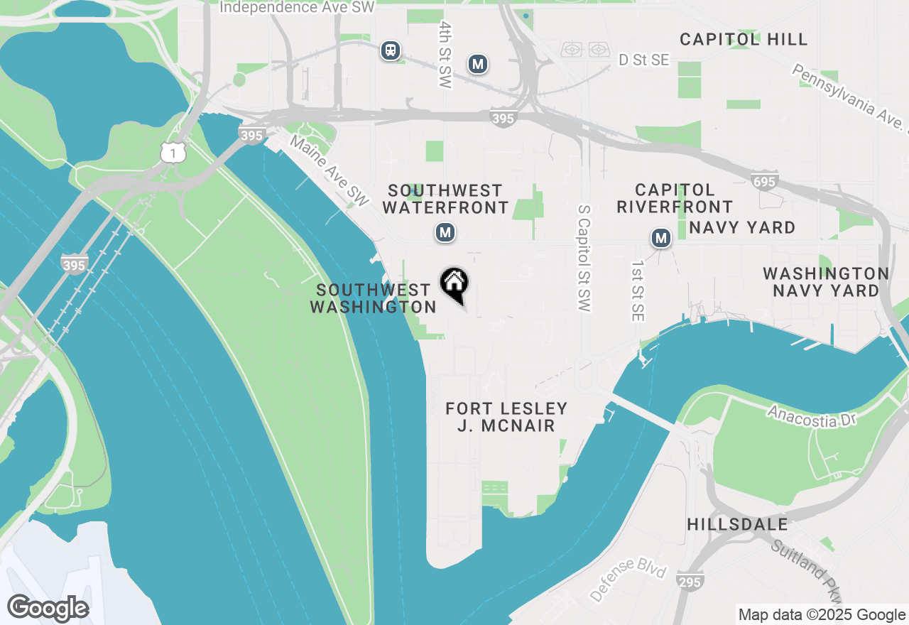 Map of 395 O Street Sw, Washington, DC 20024