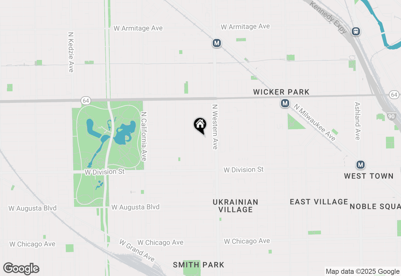 Map of 1351 N Campbell Avenue, Chicago, IL 60622