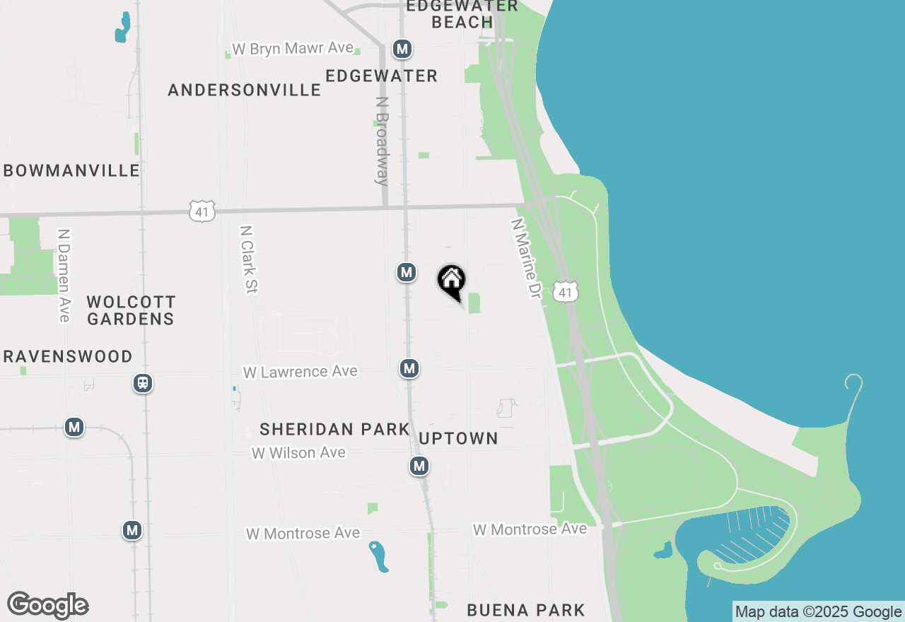 Map of 1020 W Ainslie Street #4, Chicago, IL 60640