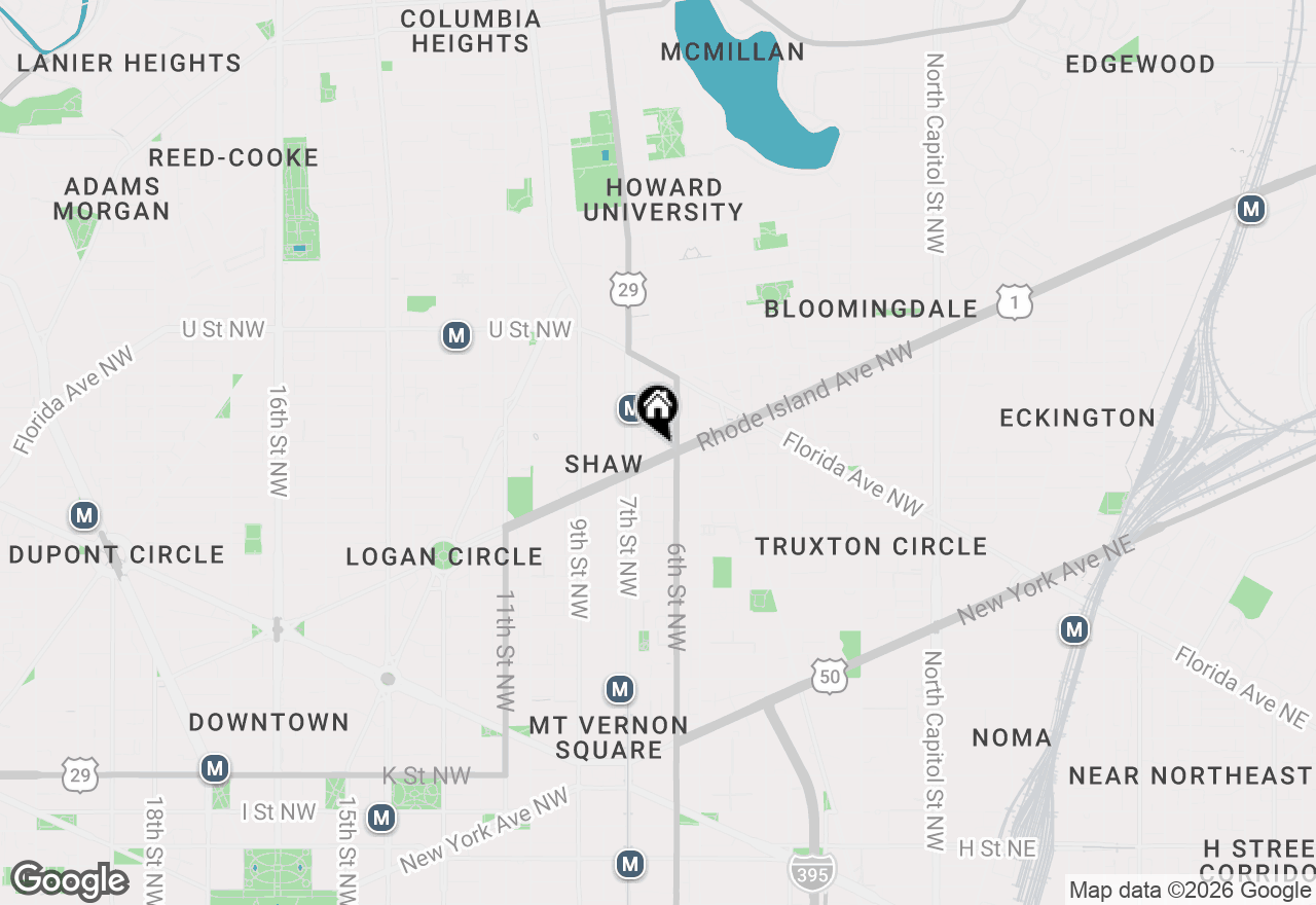 Map of 617 Rhode Island Avenue Nw, Washington, DC 20001