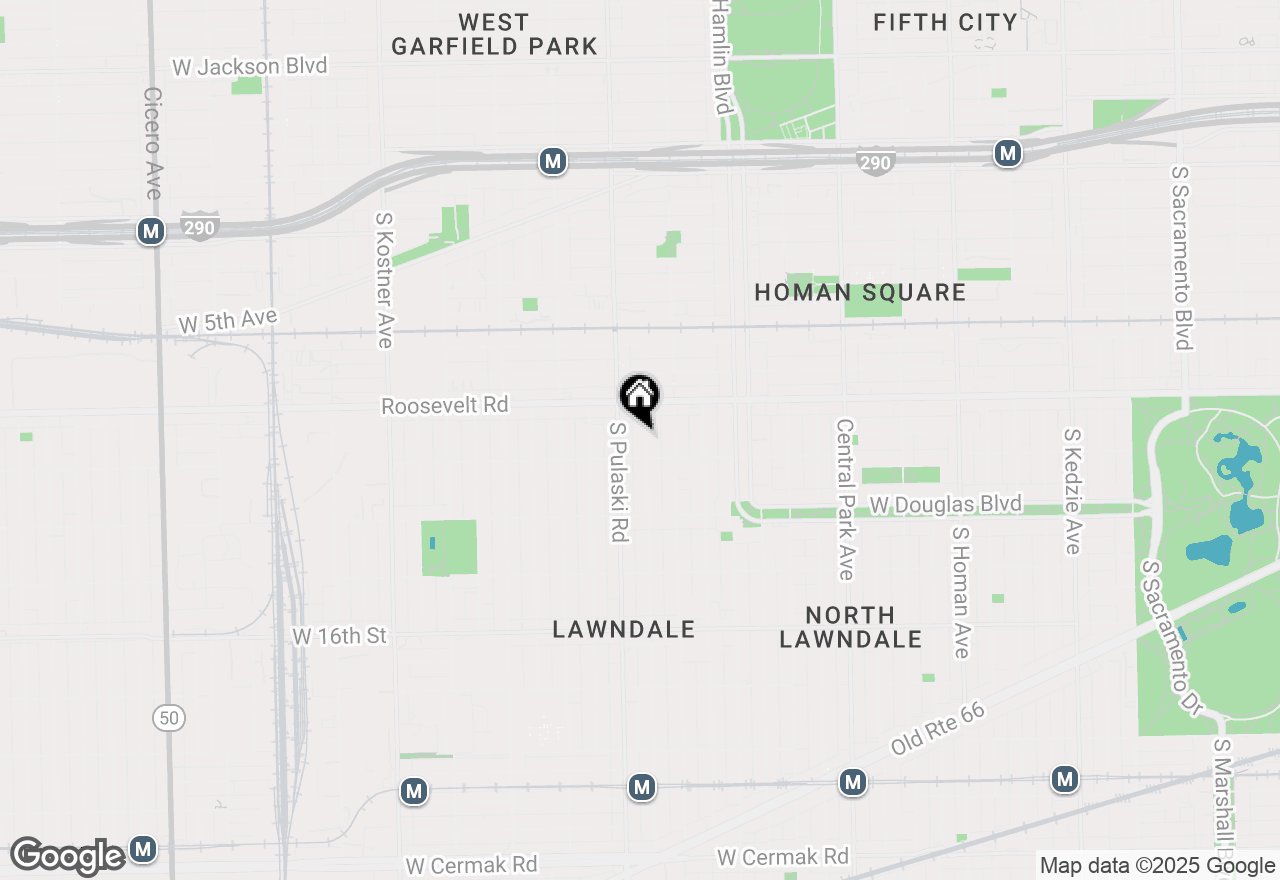 Map of 1238 S Harding Avenue, Chicago, IL 60623