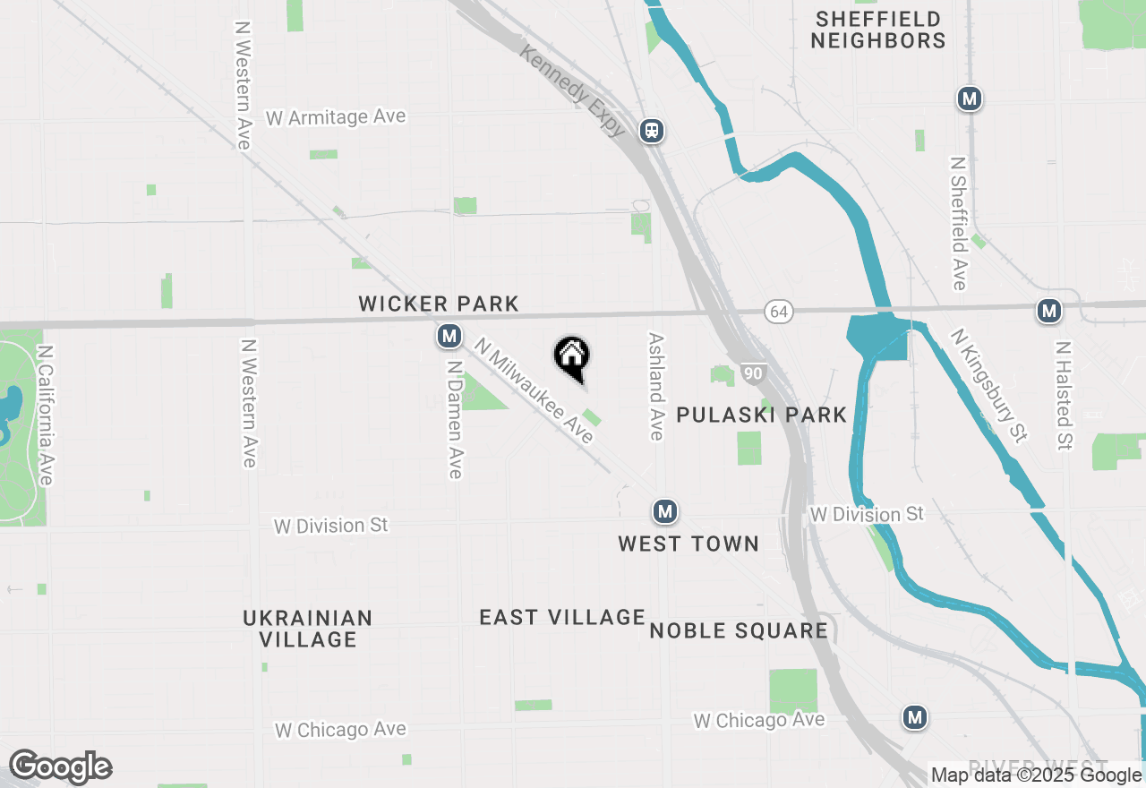 Map of 1744 W Beach Avenue #1, Chicago, IL 60622