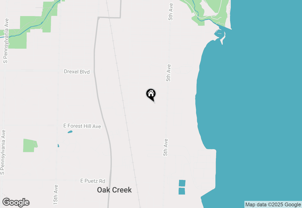 Map of 624 Clark Ave, South Milwaukee, WI 53172