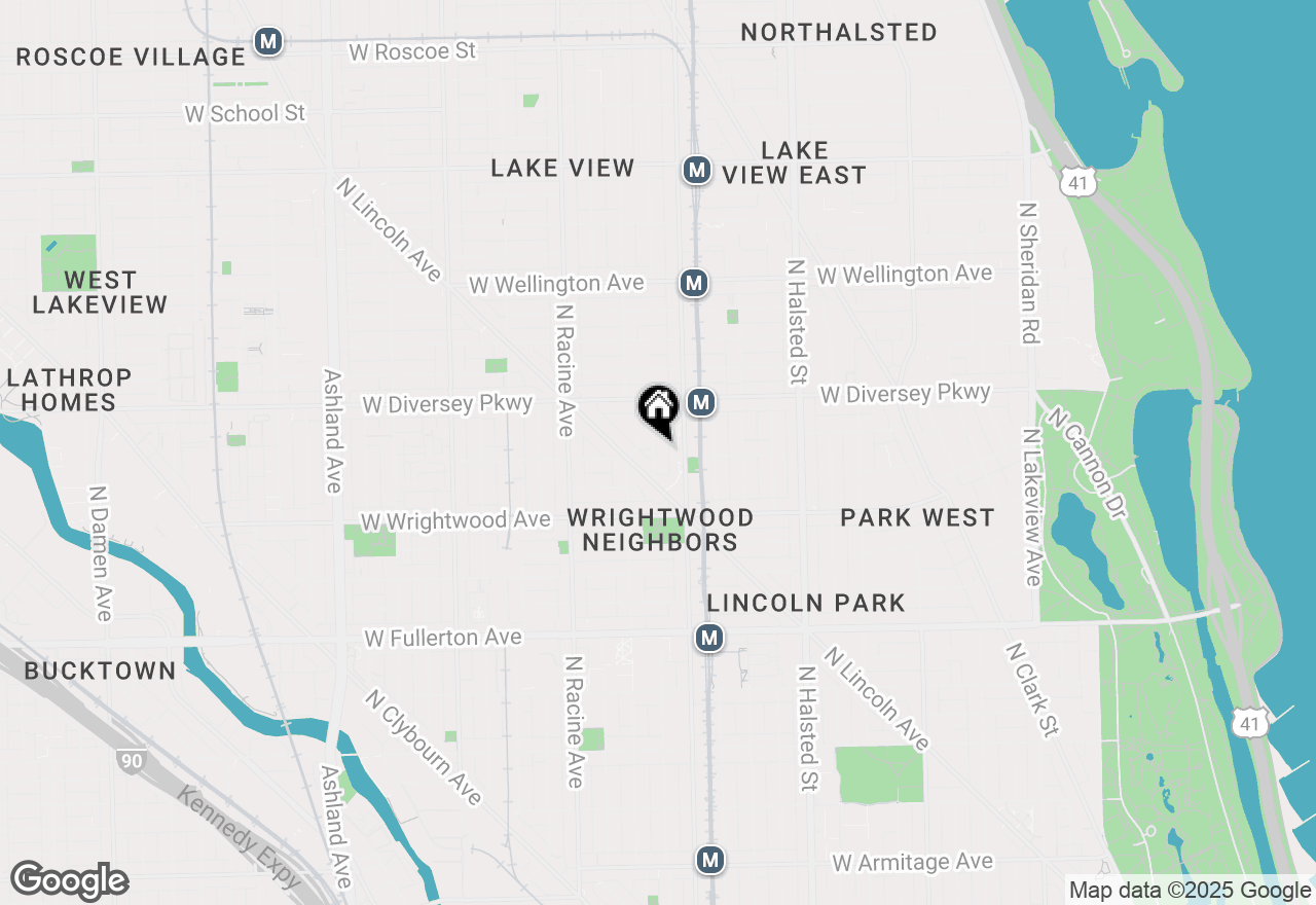 Map of 2735 N Kenmore Avenue #2S, Chicago, IL 60614