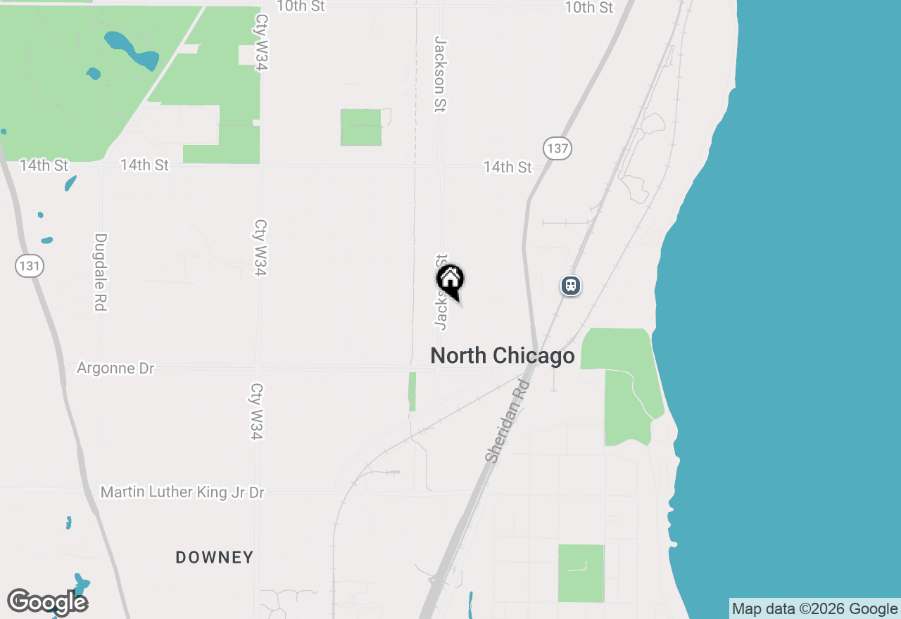 Map of 1727 Jackson Street, North Chicago, IL 60064