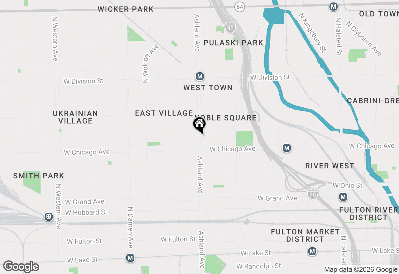 Map of 1601 W Pearson Street #3S, Chicago, IL 60622