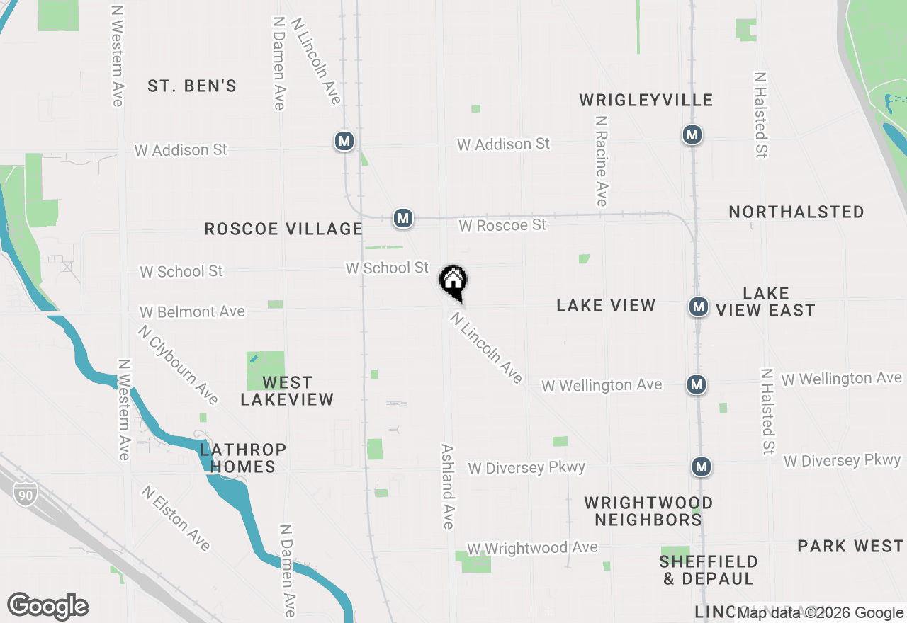 Map of 3175 N Lincoln Avenue #302, Chicago, IL 60657