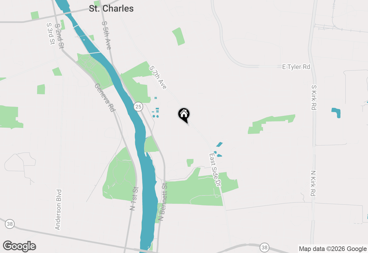 Map of 1717 S 5th Place, St. Charles, IL 60174