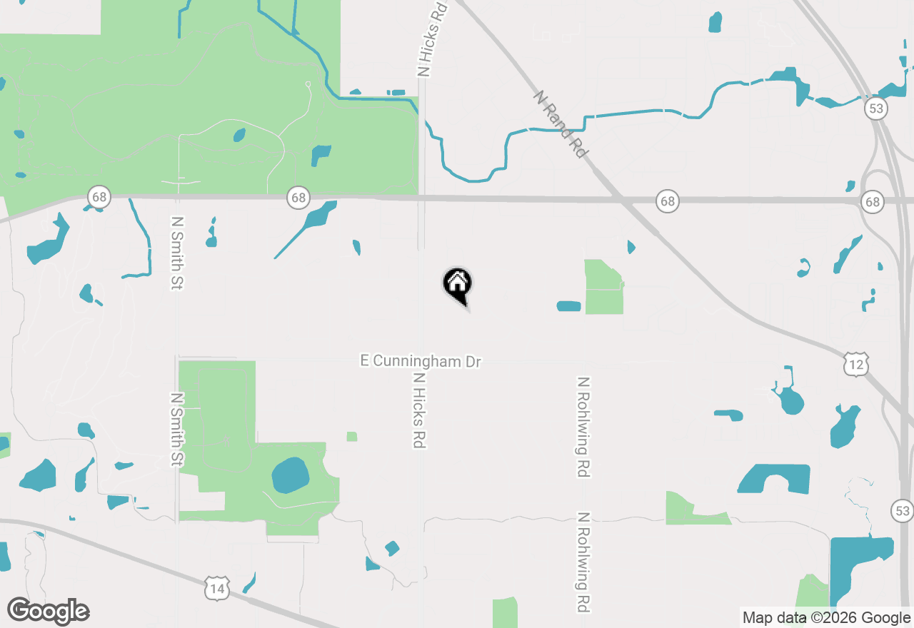 Map of 1288 N Ashland Avenue, Palatine, IL 60074