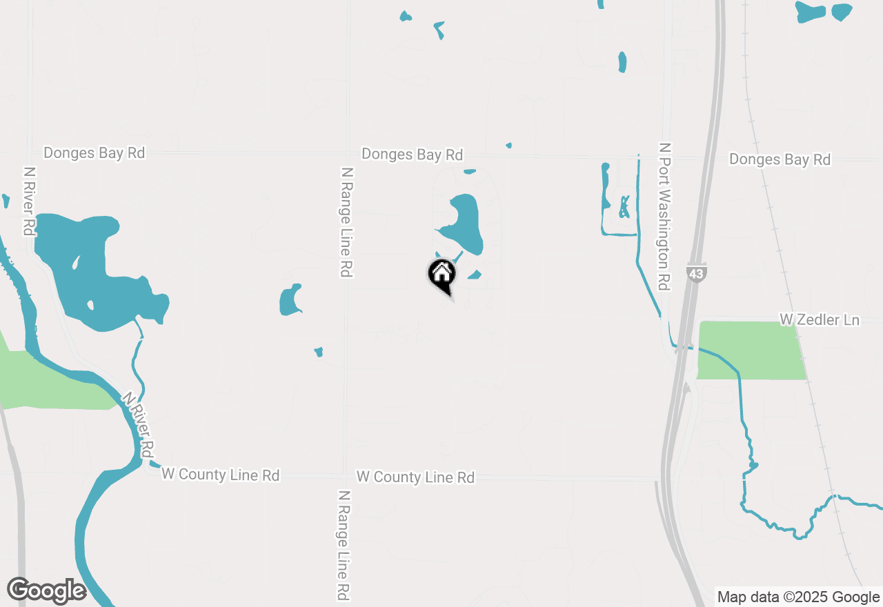 Map of 10013 N Franklin Ct, Mequon, WI 53092