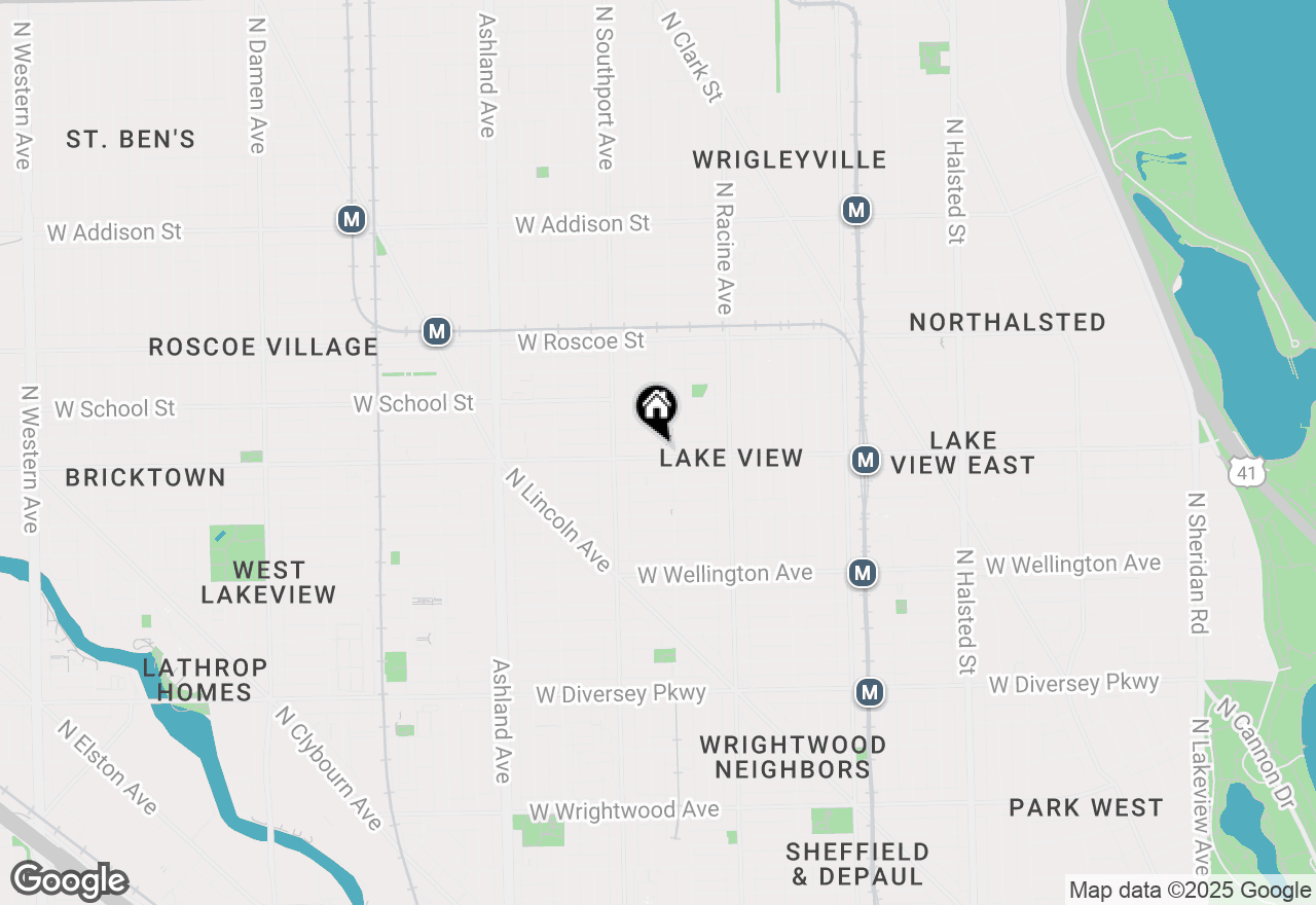 Map of 1316 W Belmont Avenue #2E, Chicago, IL 60657