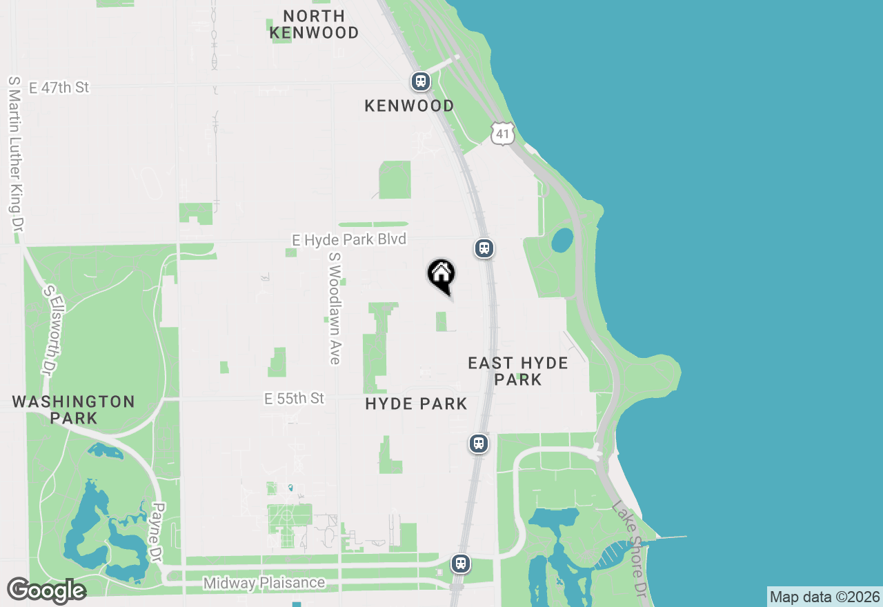 Map of 1443 E 53rd Street #2F, Chicago, IL 60615