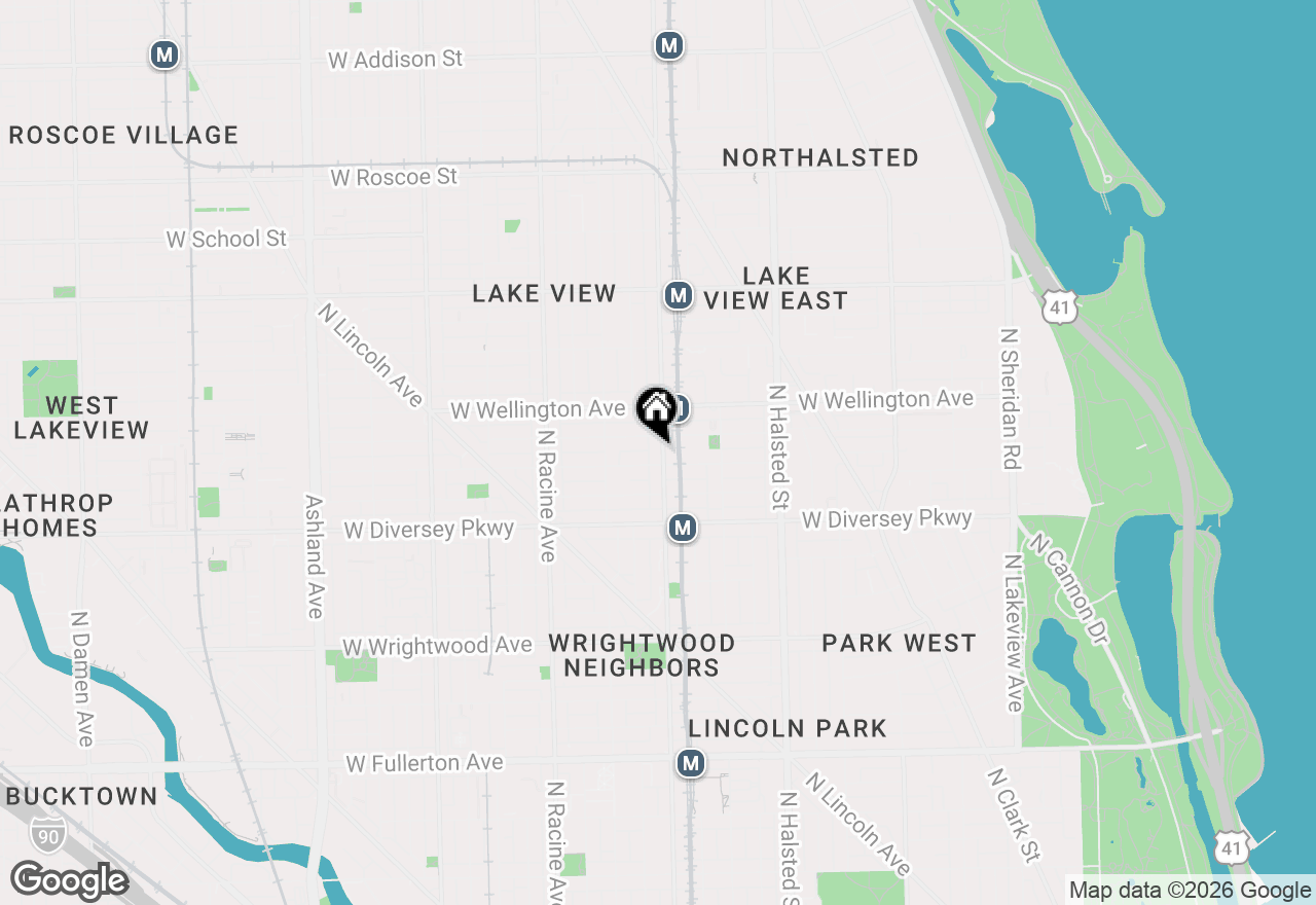 Map of 2910 N Sheffield Avenue #301, Chicago, IL 60657