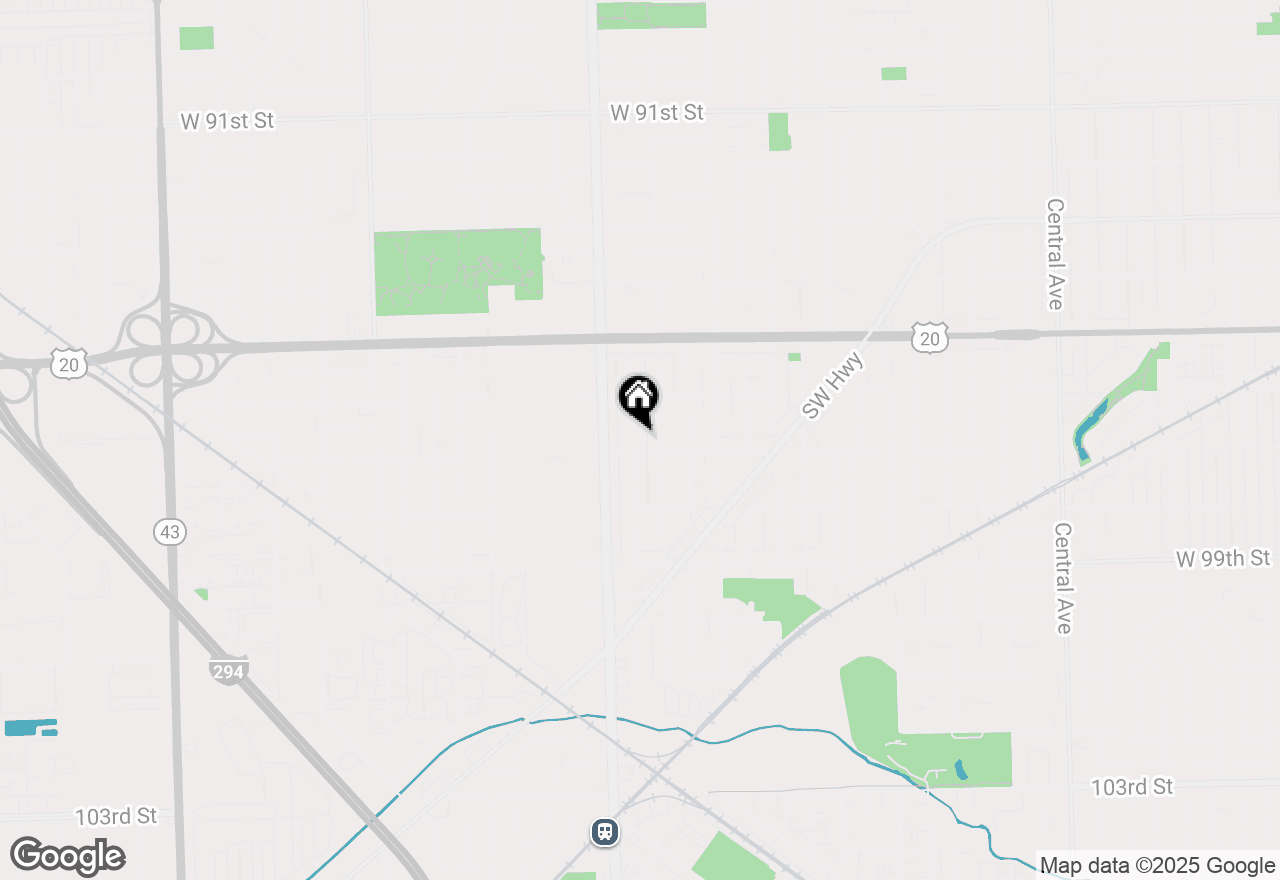 Map of 9643 Marion Avenue, Oak Lawn, IL 60453