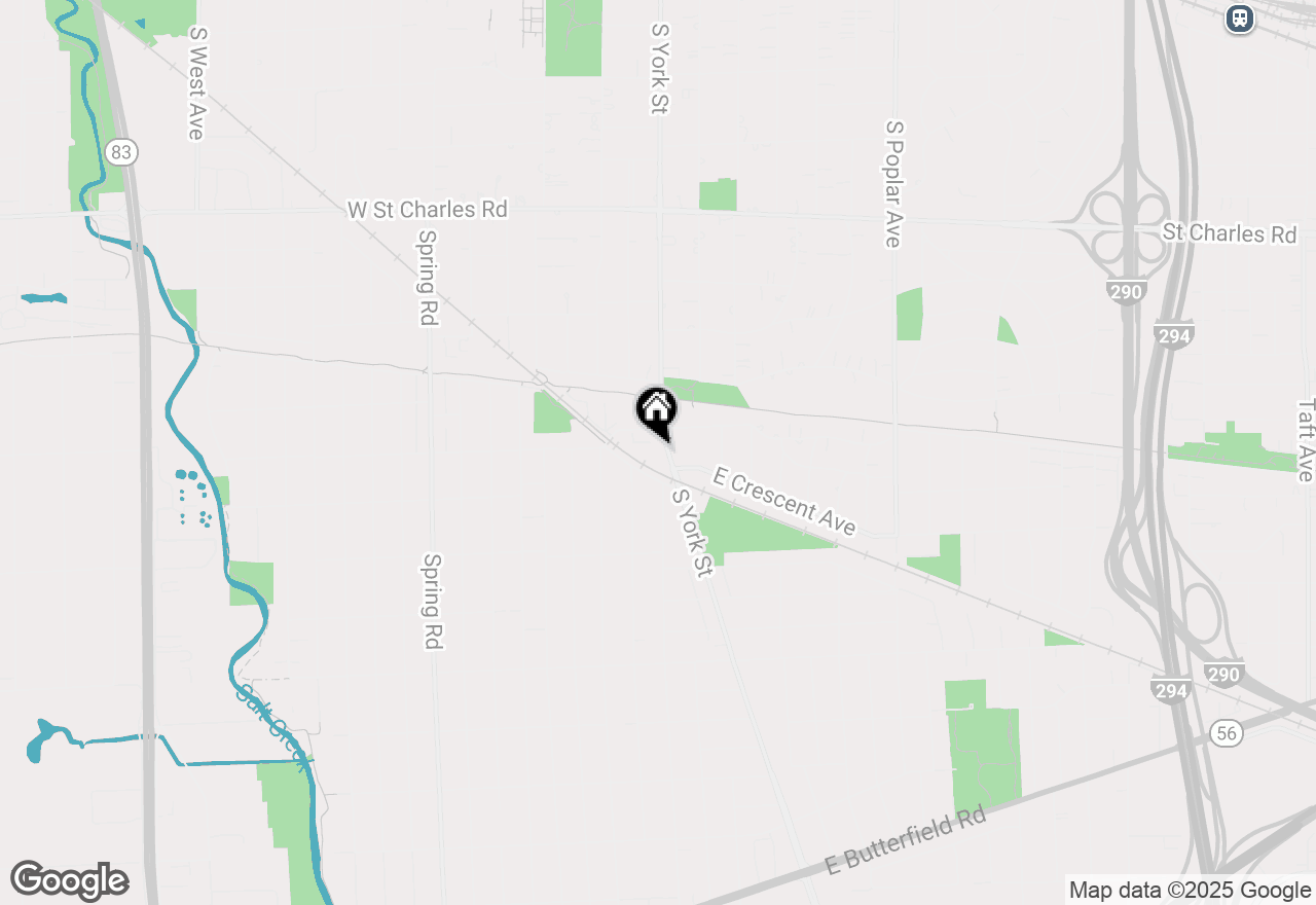 Map of 570 S York Street, Elmhurst, IL 60126