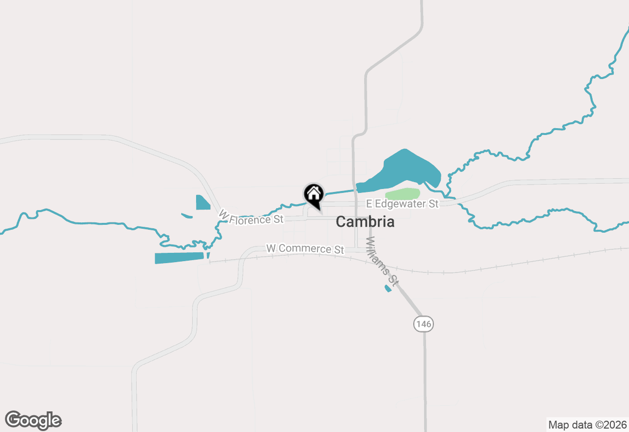 Map of 327 W Florence St, Cambria, WI 53923