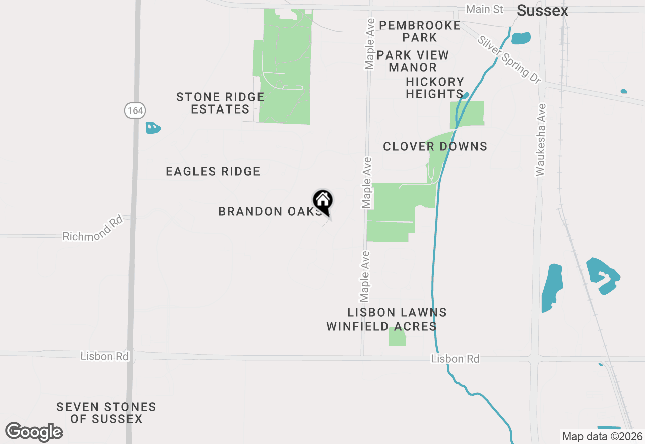 Map of N56W24190 Peppertree Dr N, Sussex, WI 53089