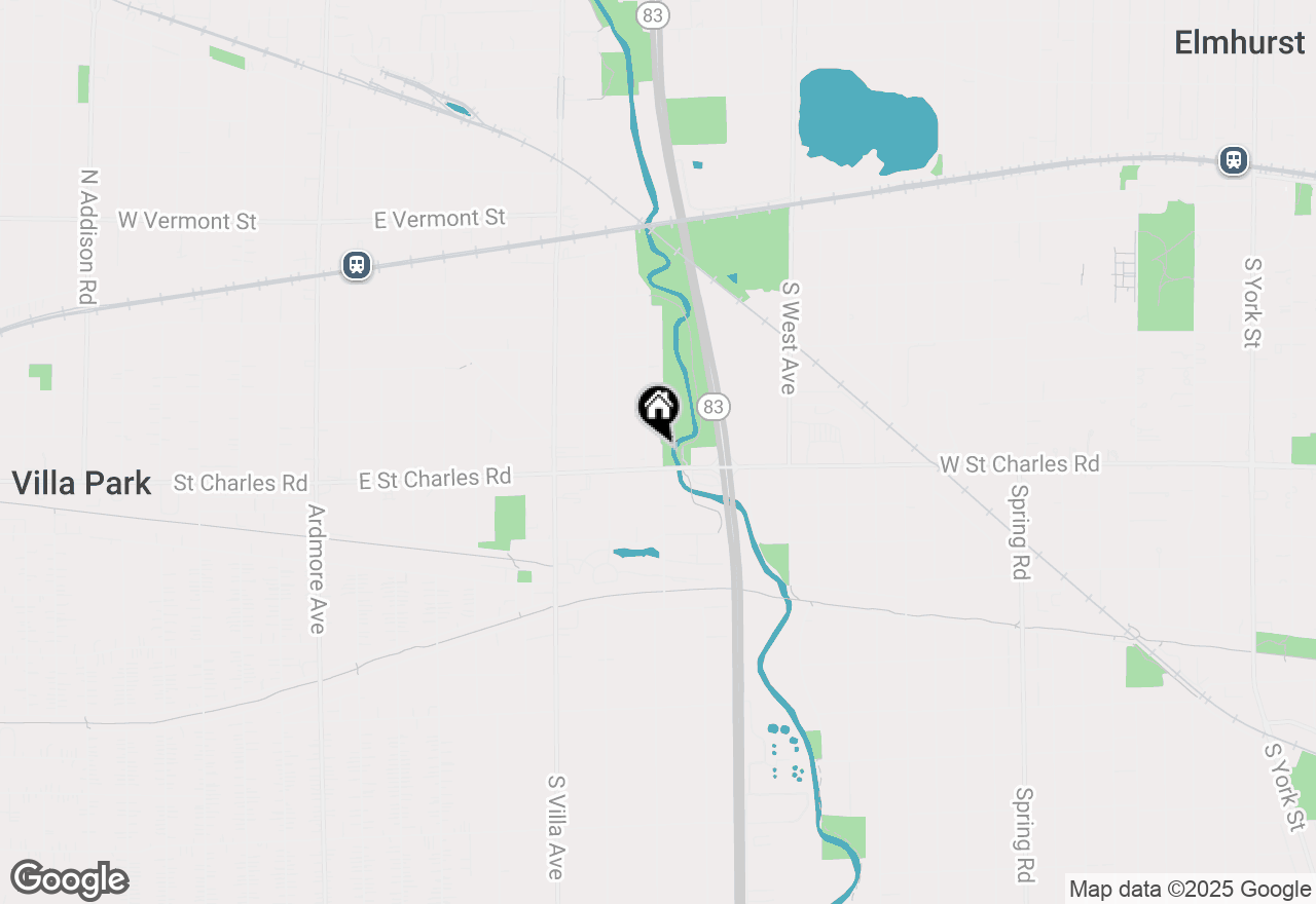 Map of 295 S Monterey Avenue, Elmhurst, IL 60126