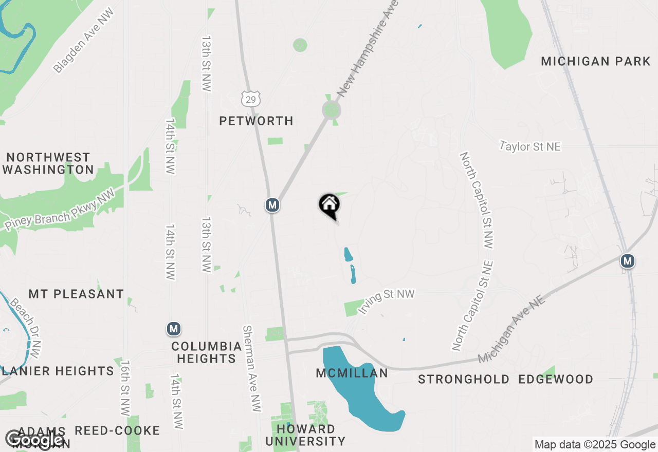 Map of 3642 Park Place Nw, Washington, DC 20010