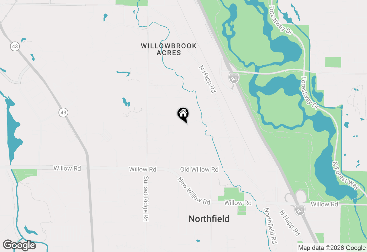 Map of 2113 Middlefork Road, Northfield, IL 60093