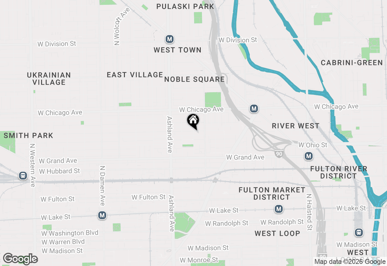 Map of 648 N Bishop Street #S, Chicago, IL 60642