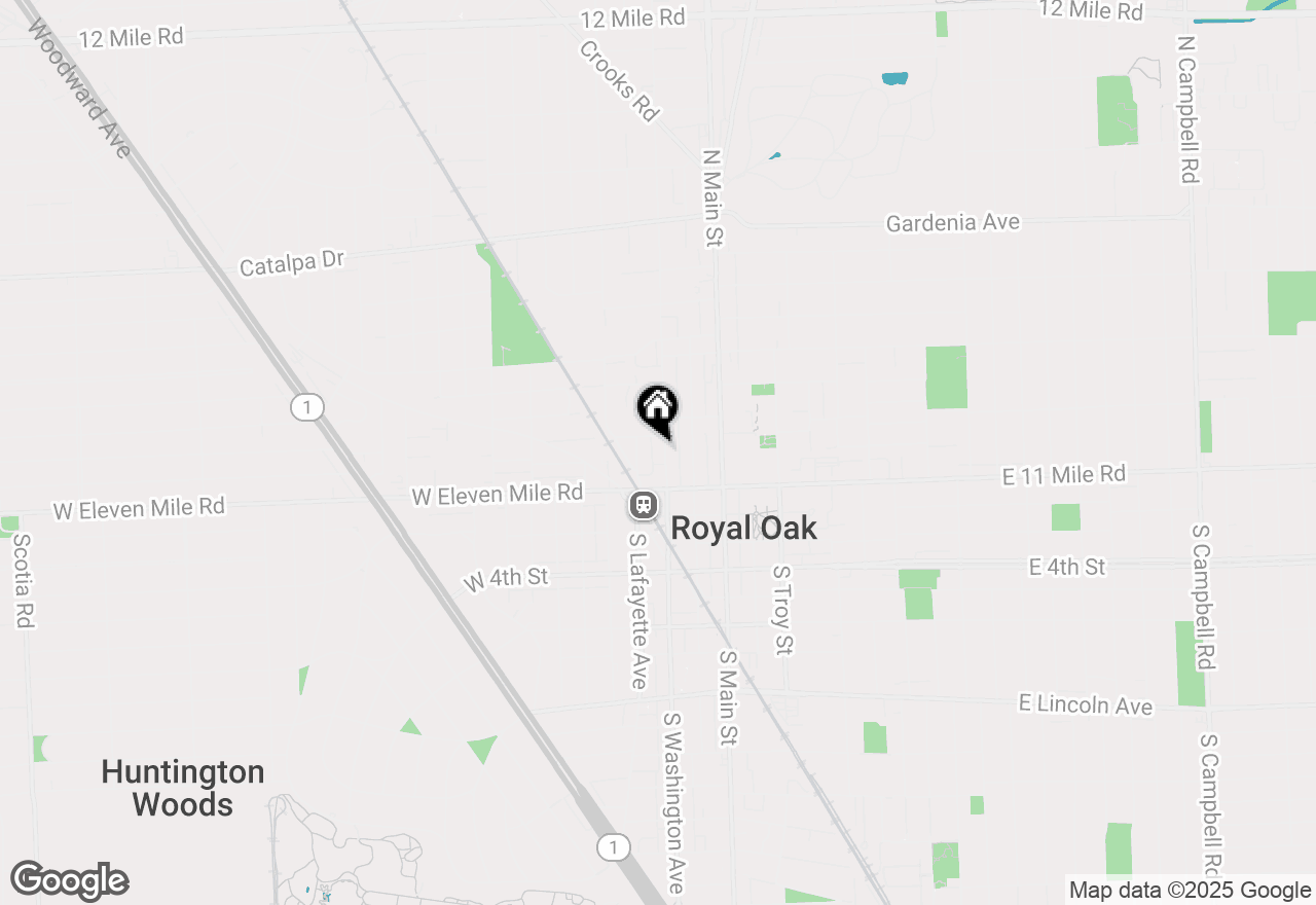 Map of 211 N Washington Avenue, Royal Oak, MI 48067