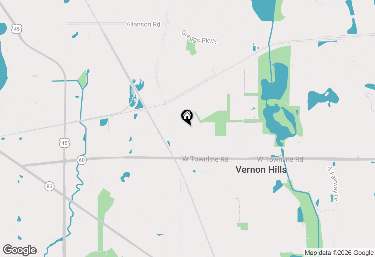 Map of 485 Harrison Court, Vernon Hills, IL 60061
