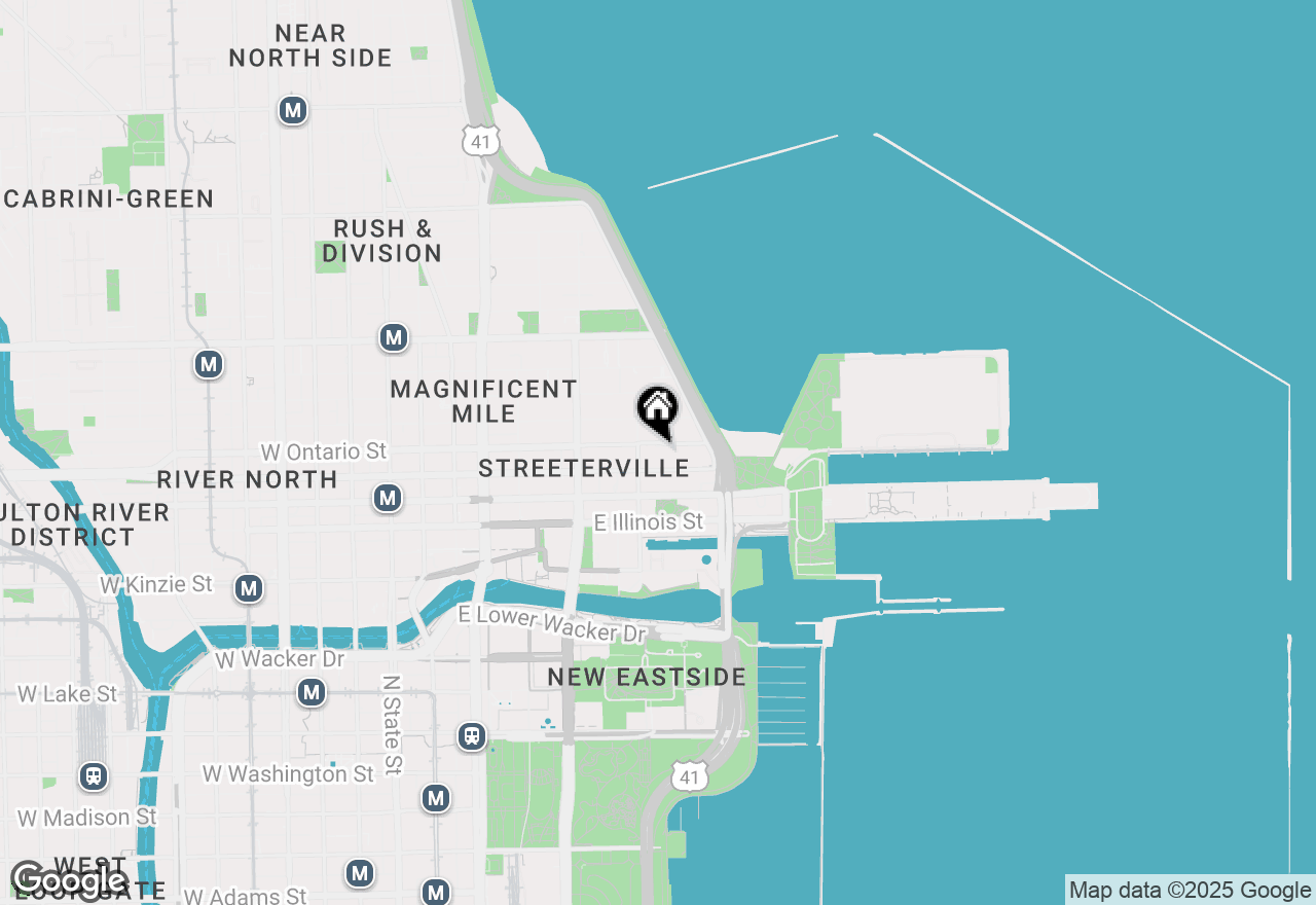 Map of 401 E Ontario Street #1202, Chicago, IL 60611