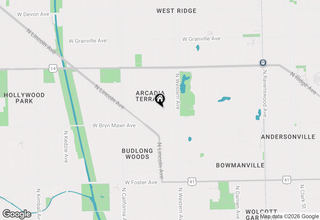 Map of 2516 W Hollywood Avenue #1, Chicago, IL 60659