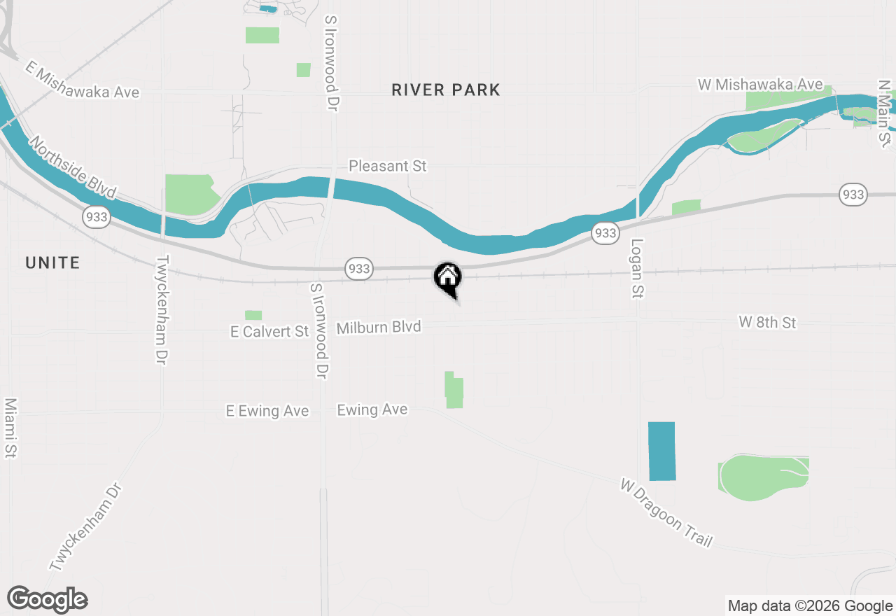 Map of 516 Somerset Avenue, Mishawaka, IN 46544