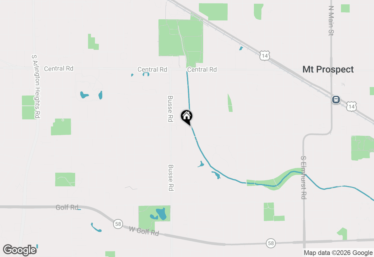 Map of 8 Rob Road, Mount Prospect, IL 60056