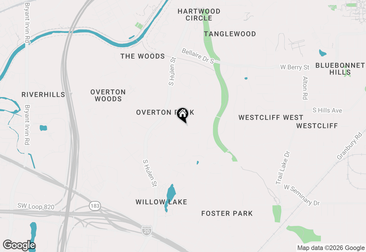 Map of 3772 Arroyo Road, Fort Worth, TX 76109