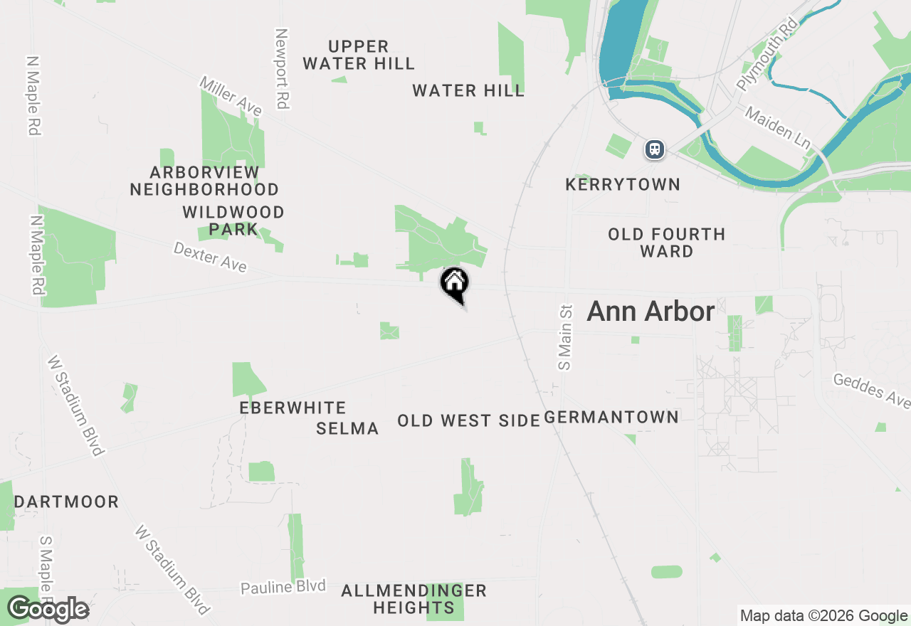 Map of 605 W Washington Street, Ann Arbor, MI 48103