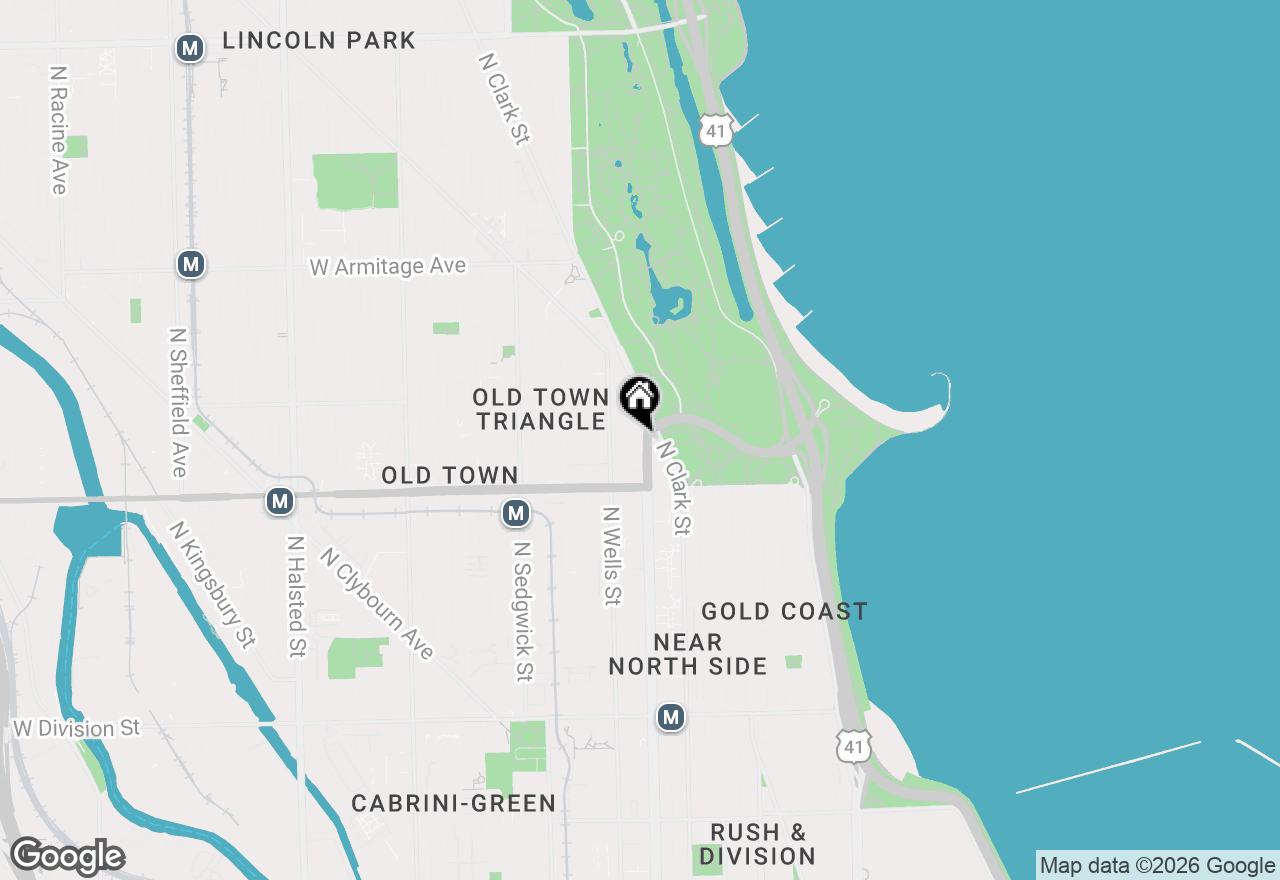 Map of 1660 N Lasalle Street #3507, Chicago, IL 60614