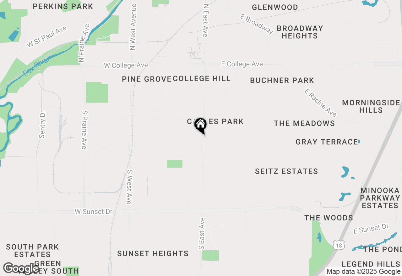 Map of 714 S East Ave, Waukesha, WI 53186