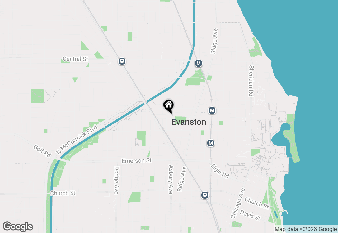 Map of 1319 Leonard Place, Evanston, IL 60201