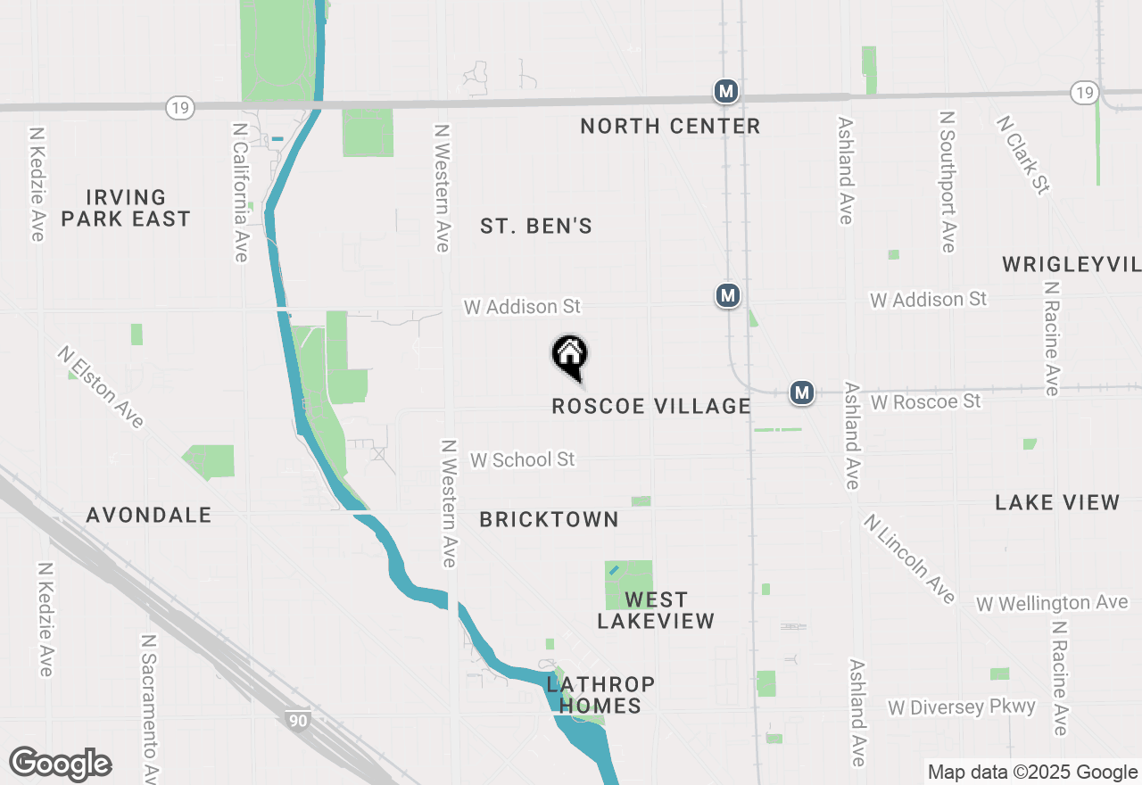 Map of 3414 N Hamilton Avenue, Chicago, IL 60618