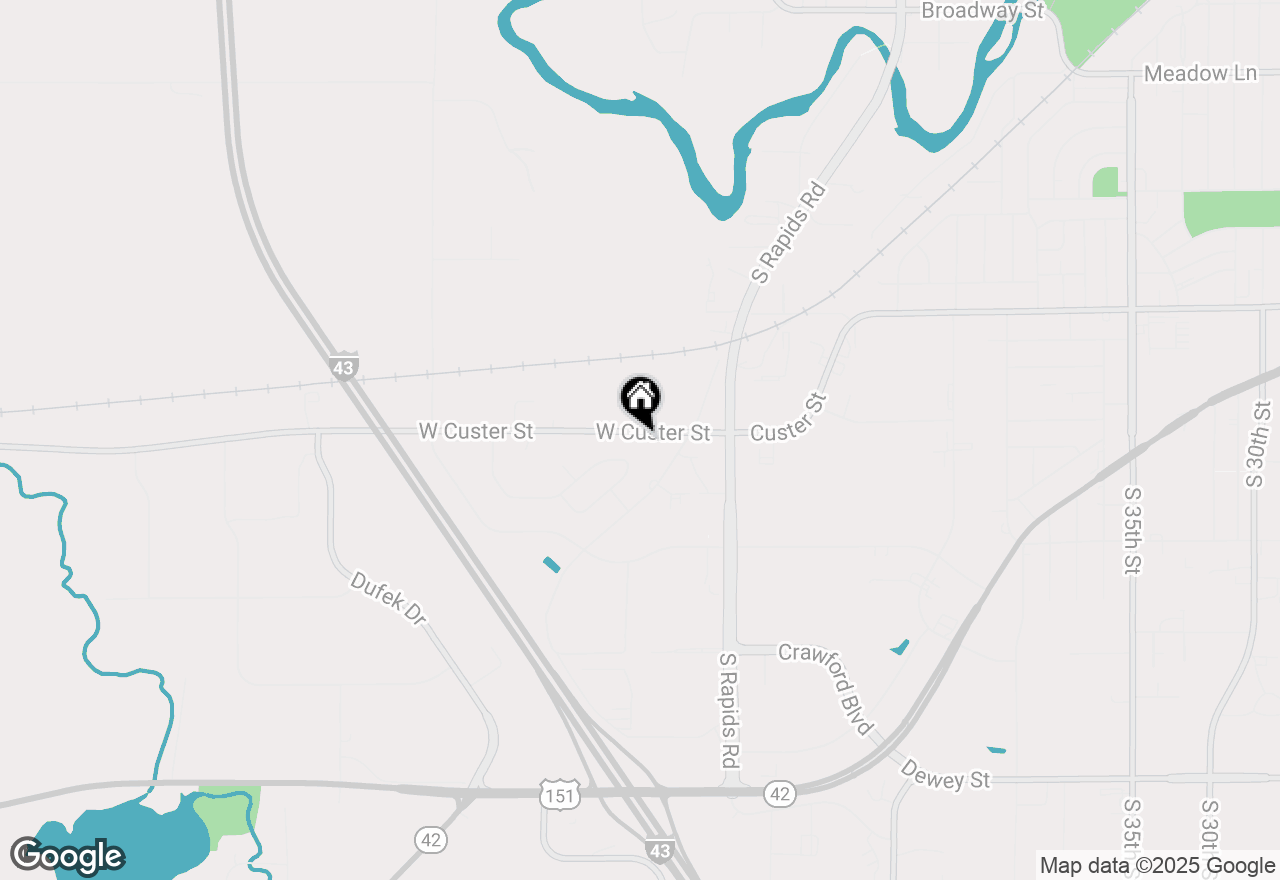 Map of 4821 W Custer St, Manitowoc, WI 54220